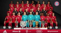 拜仁慕尼黑发布新赛季全家福定妆照，一线队达到 27 人